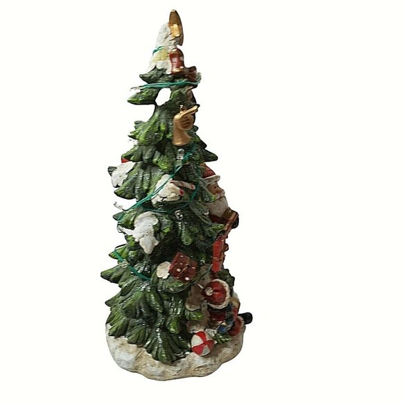 Musical Christmas Collection Lighted Santa Tree Figure LED Color Changing - Picture 5 of 11